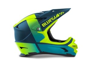 BLUEGRASS Helmet MTB - Full face Petrol Blue/Fluo Yellow